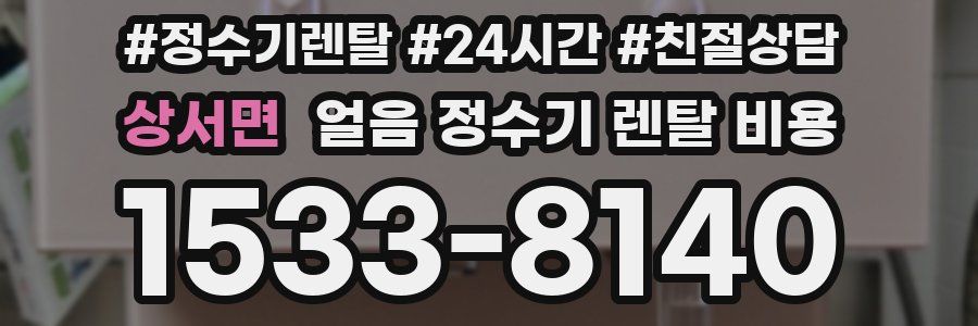 상서면 얼음 정수기 렌탈 비용