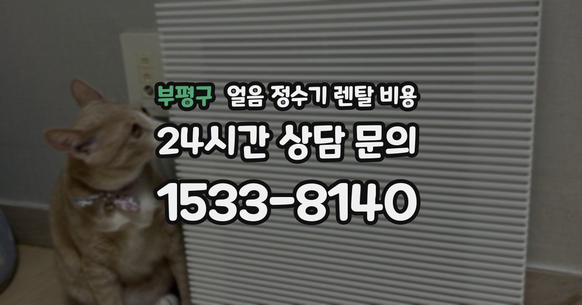 부평구 얼음 정수기 렌탈 비용