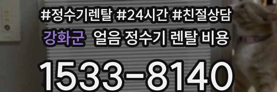 강화군 얼음 정수기 렌탈 비용