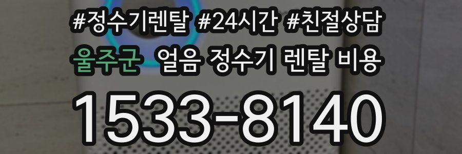 울주군 얼음 정수기 렌탈 비용