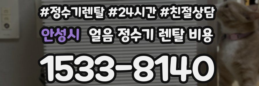 안성시 얼음 정수기 렌탈 비용