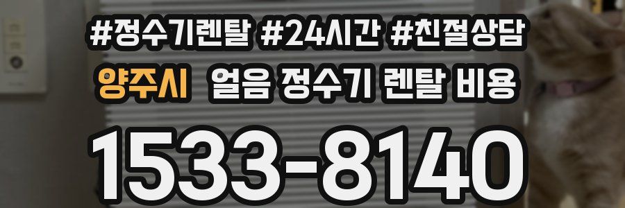 양주시 얼음 정수기 렌탈 비용