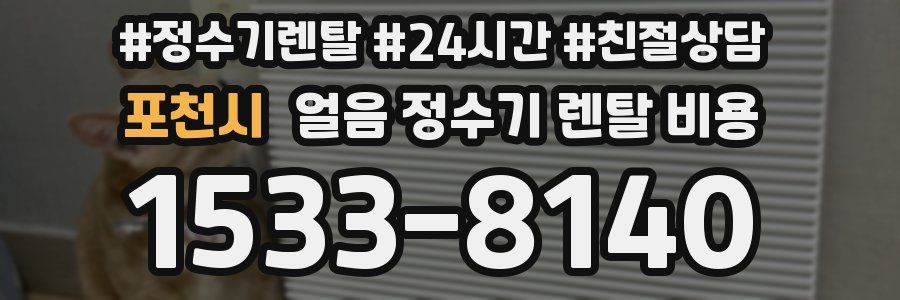 포천시 얼음 정수기 렌탈 비용