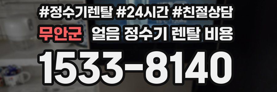 무안군 얼음 정수기 렌탈 비용