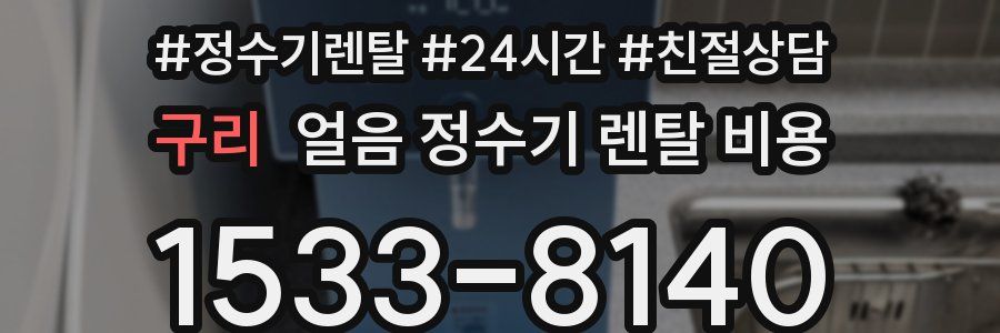 구리 얼음 정수기 렌탈 비용