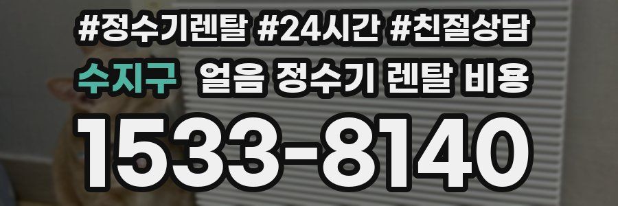 수지구 얼음 정수기 렌탈 비용