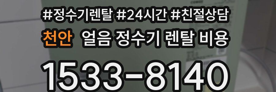 천안 얼음 정수기 렌탈 비용