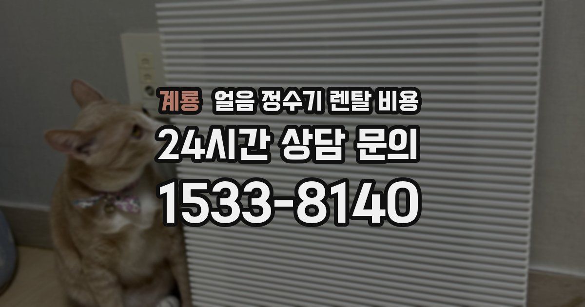 계룡 얼음 정수기 렌탈 비용