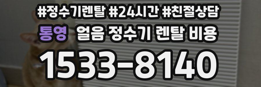 통영 얼음 정수기 렌탈 비용