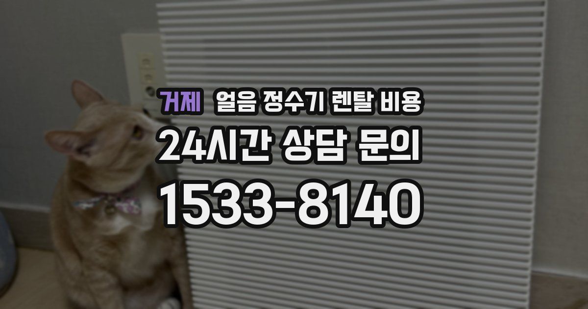 거제 얼음 정수기 렌탈 비용