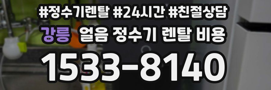 강릉 얼음 정수기 렌탈 비용