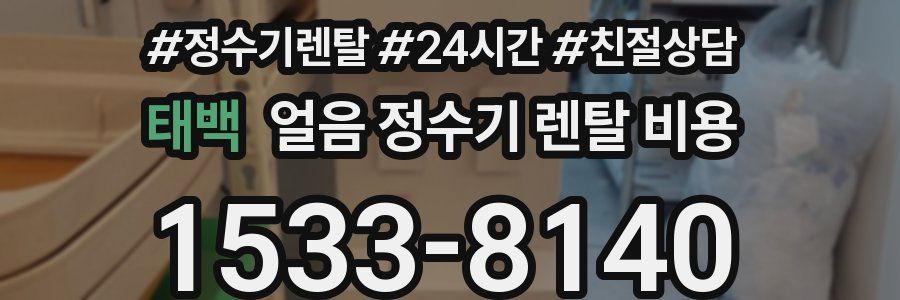 태백 얼음 정수기 렌탈 비용