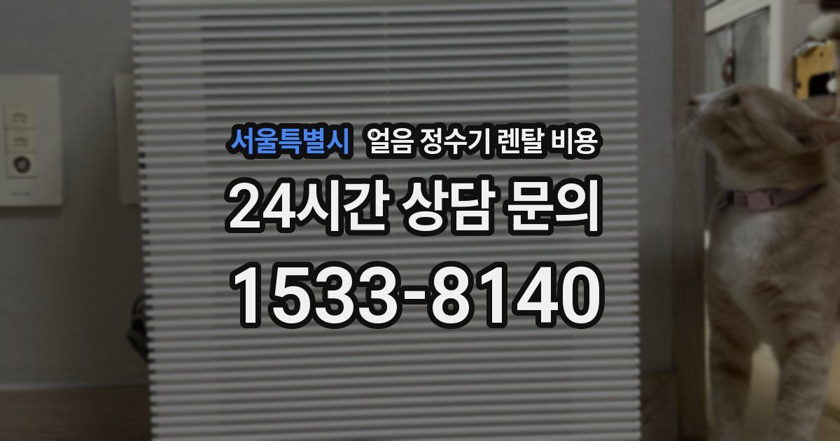 서울특별시 얼음 정수기 렌탈 비용