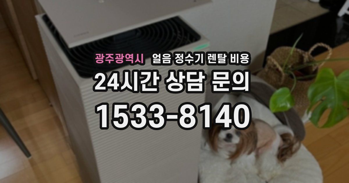 광주광역시 얼음 정수기 렌탈 비용