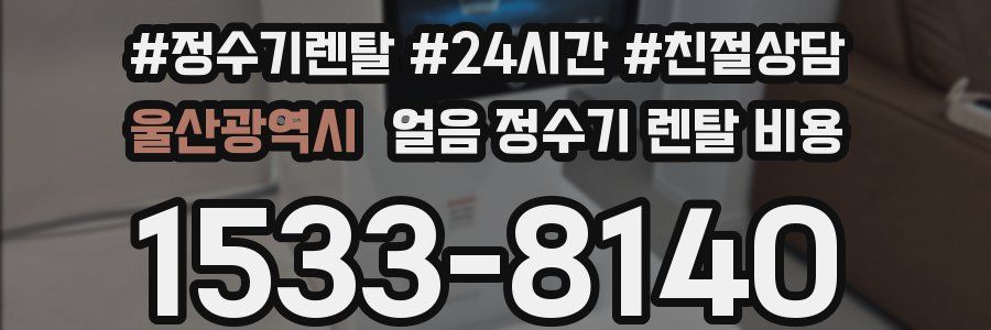 울산광역시 얼음 정수기 렌탈 비용