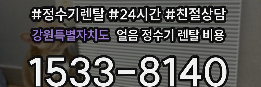 강원특별자치도 얼음 정수기 렌탈 비용