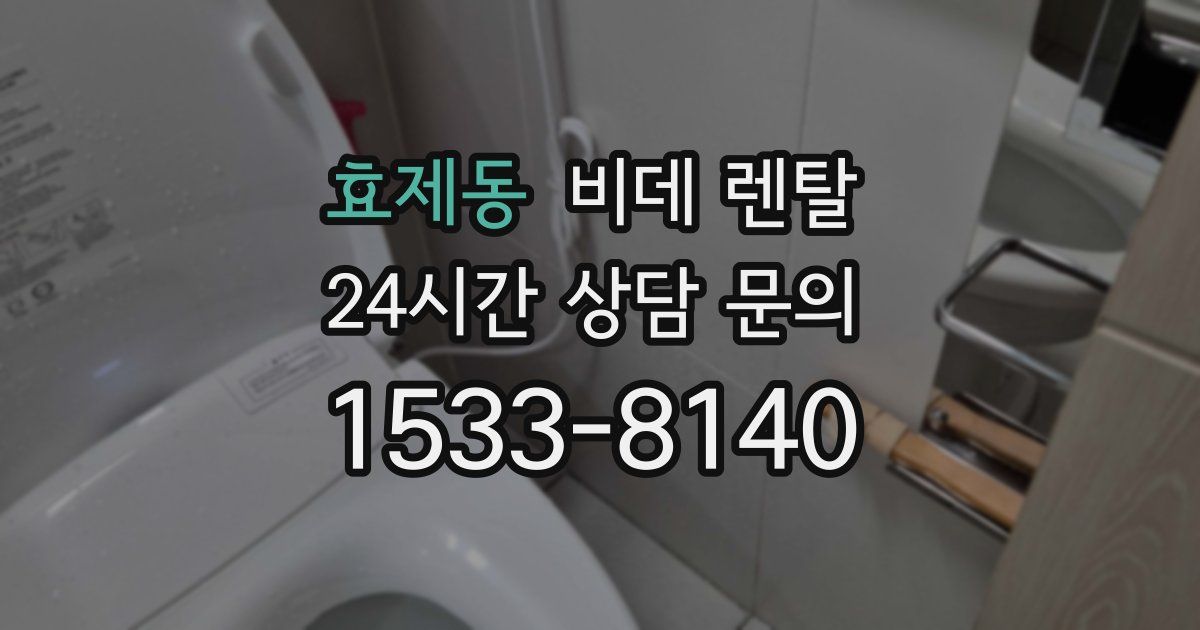 효제동 비데 렌탈