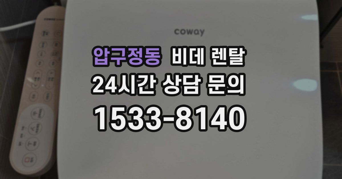 압구정동 비데 렌탈