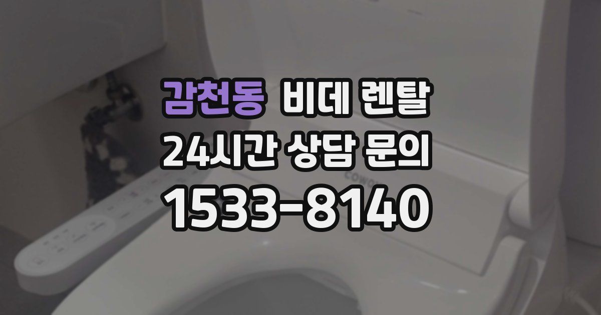 감천동 비데 렌탈