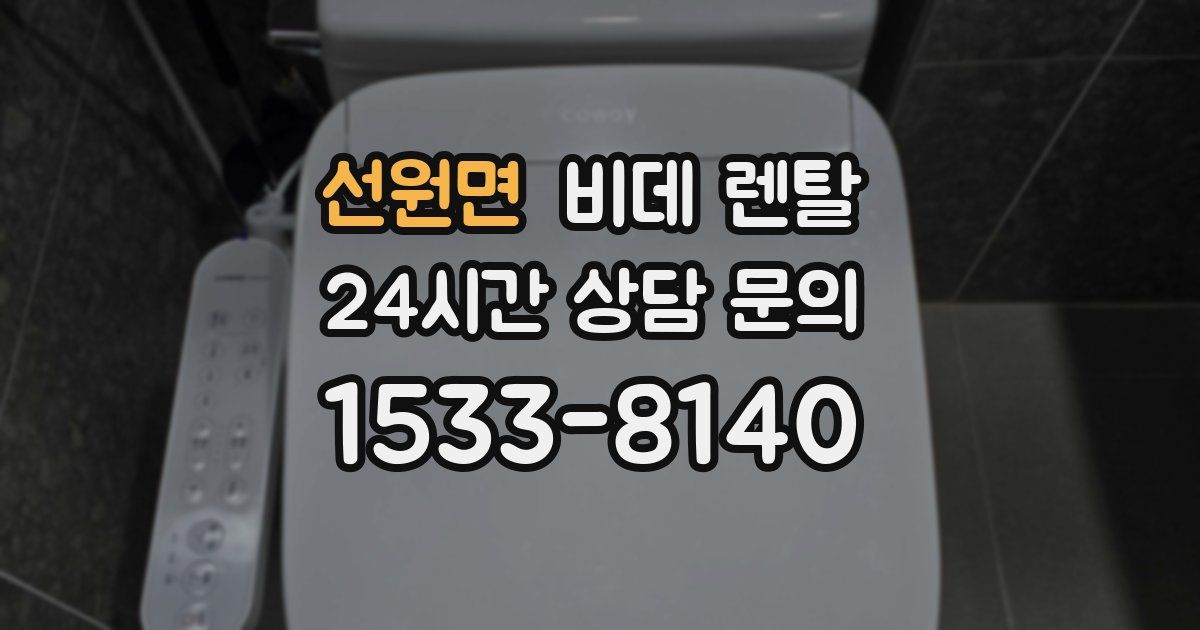 선원면 비데 렌탈