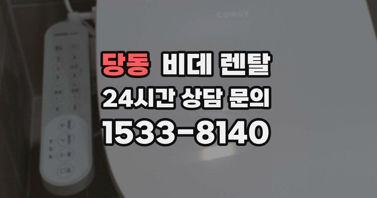 당동 비데 렌탈