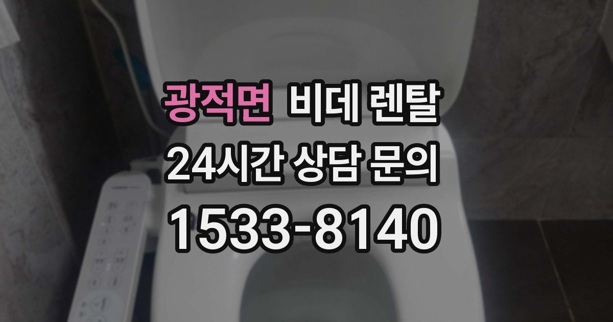 광적면 비데 렌탈