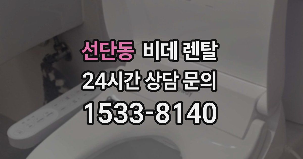 선단동 비데 렌탈