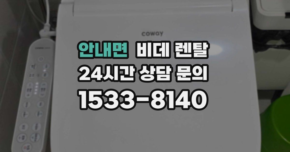 안내면 비데 렌탈