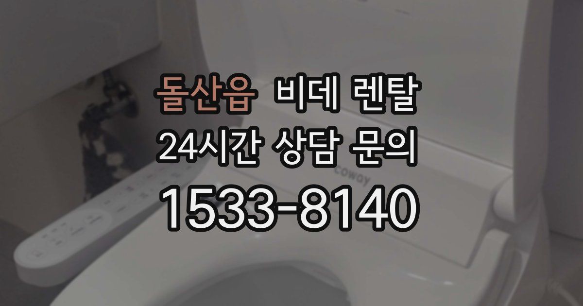 돌산읍 비데 렌탈