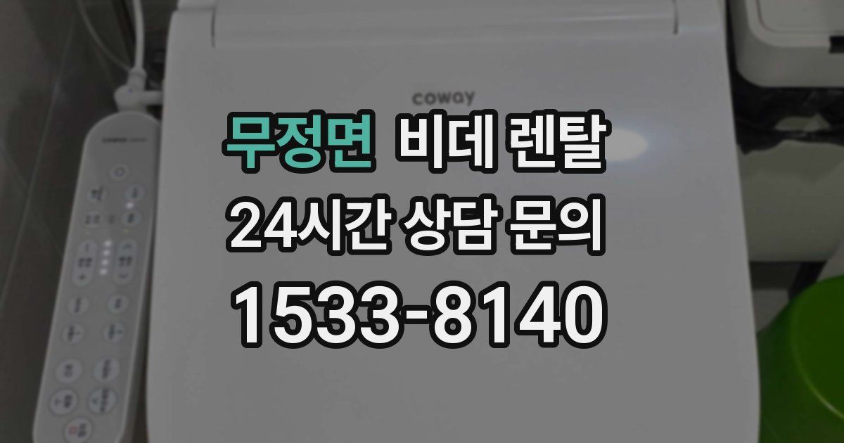 무정면 비데 렌탈
