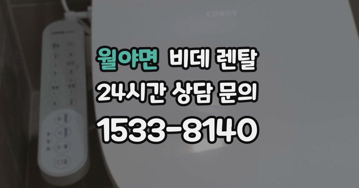 월야면 비데 렌탈