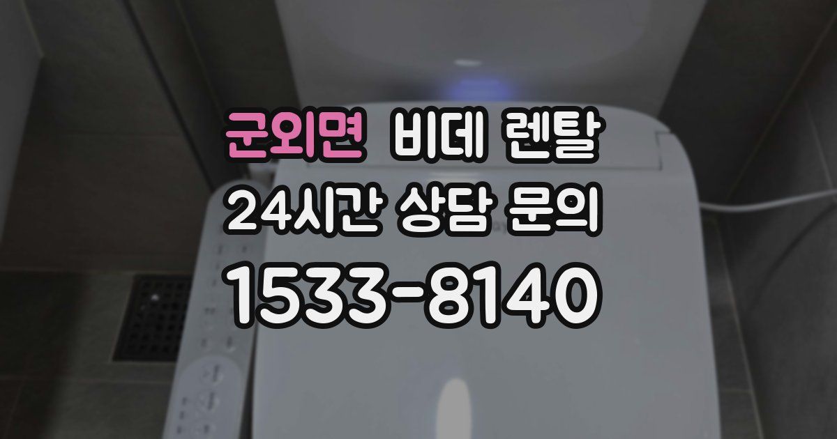 군외면 비데 렌탈