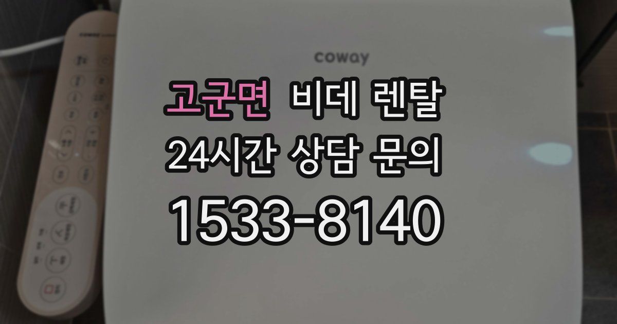 고군면 비데 렌탈