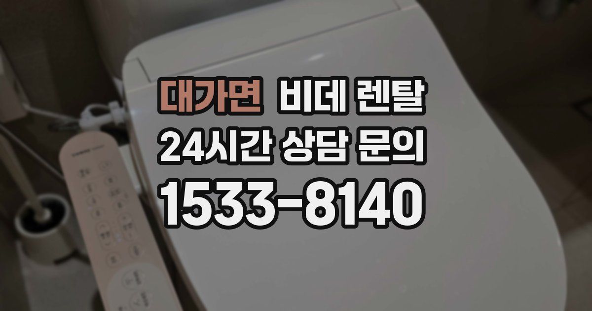 대가면 비데 렌탈