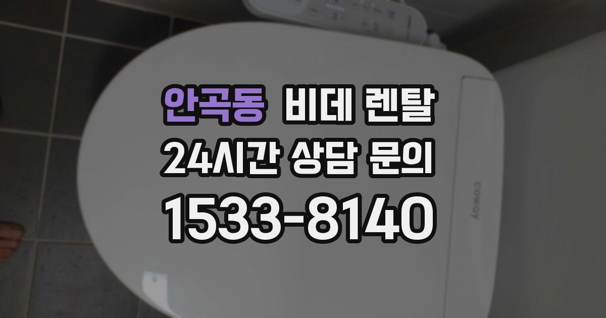 안곡동 비데 렌탈