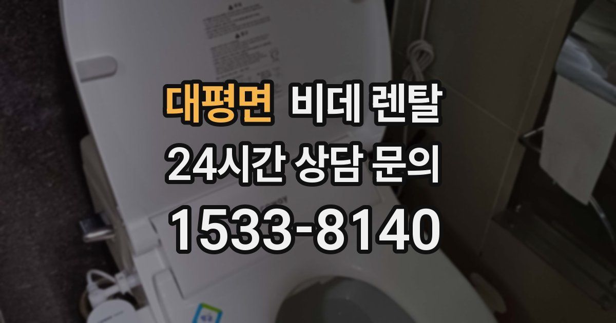 대평면 비데 렌탈