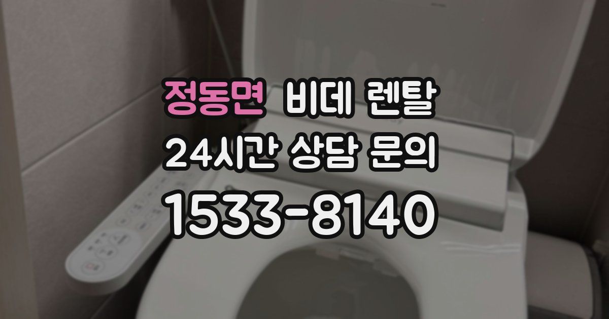 정동면 비데 렌탈