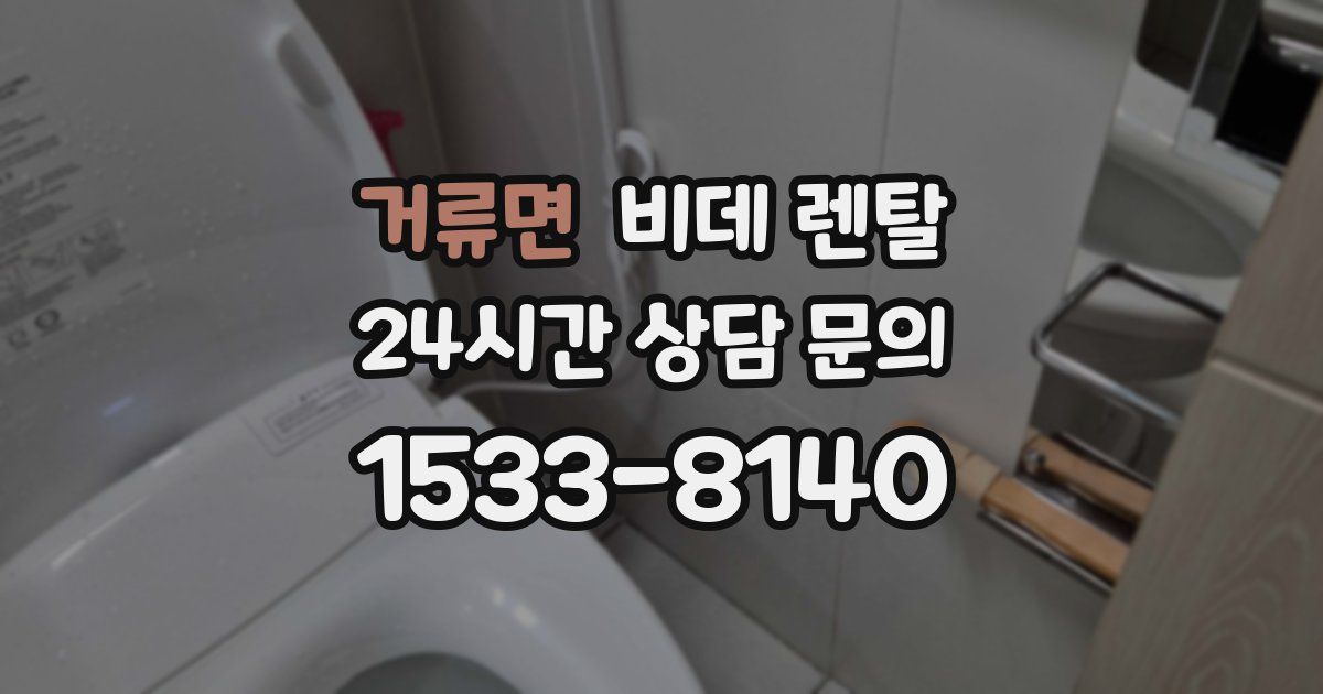 거류면 비데 렌탈