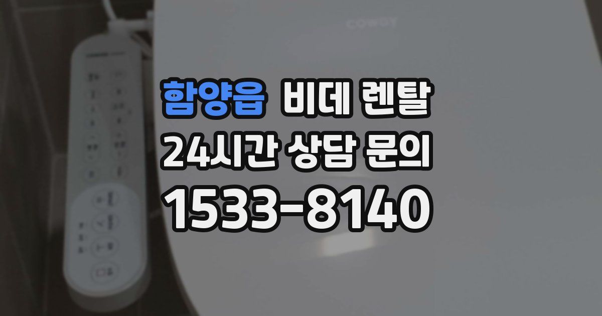 함양읍 비데 렌탈