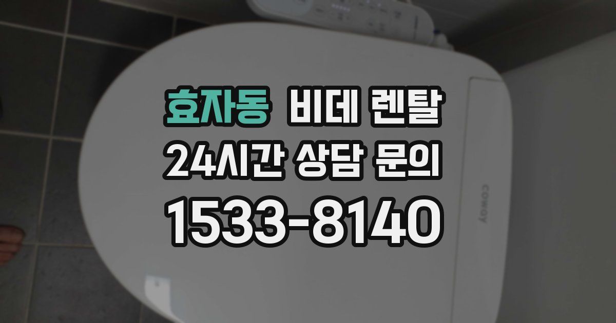 효자동 비데 렌탈
