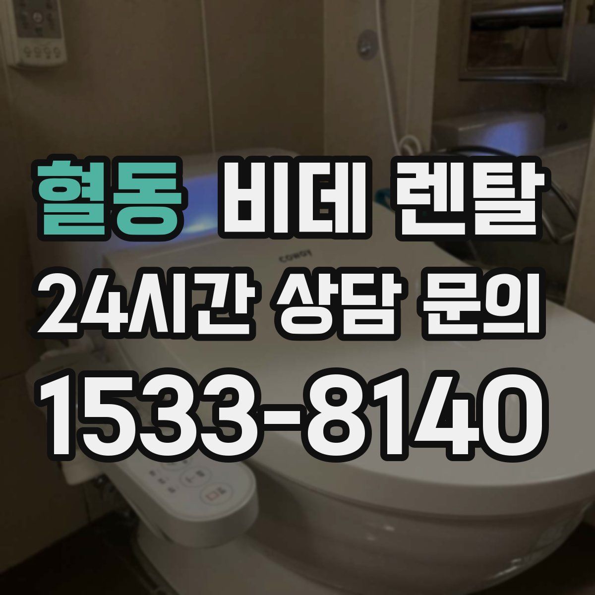 혈동 비데 렌탈