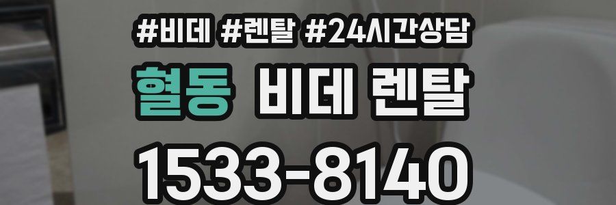 혈동 비데 렌탈