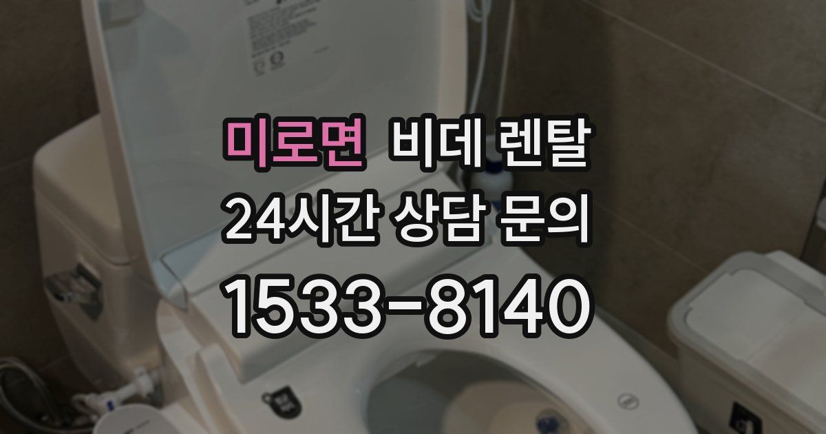 미로면 비데 렌탈
