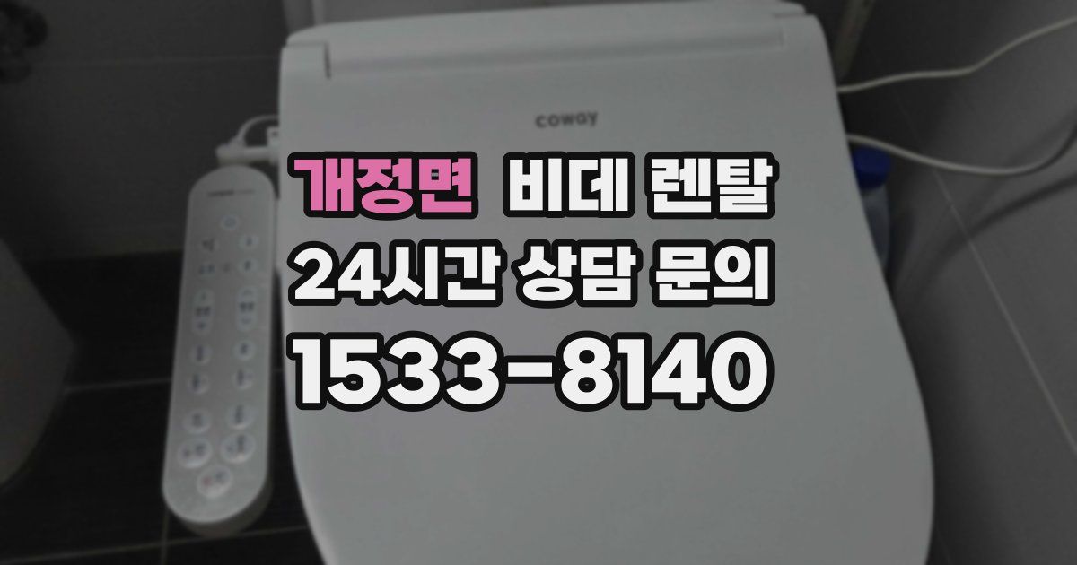 개정면 비데 렌탈