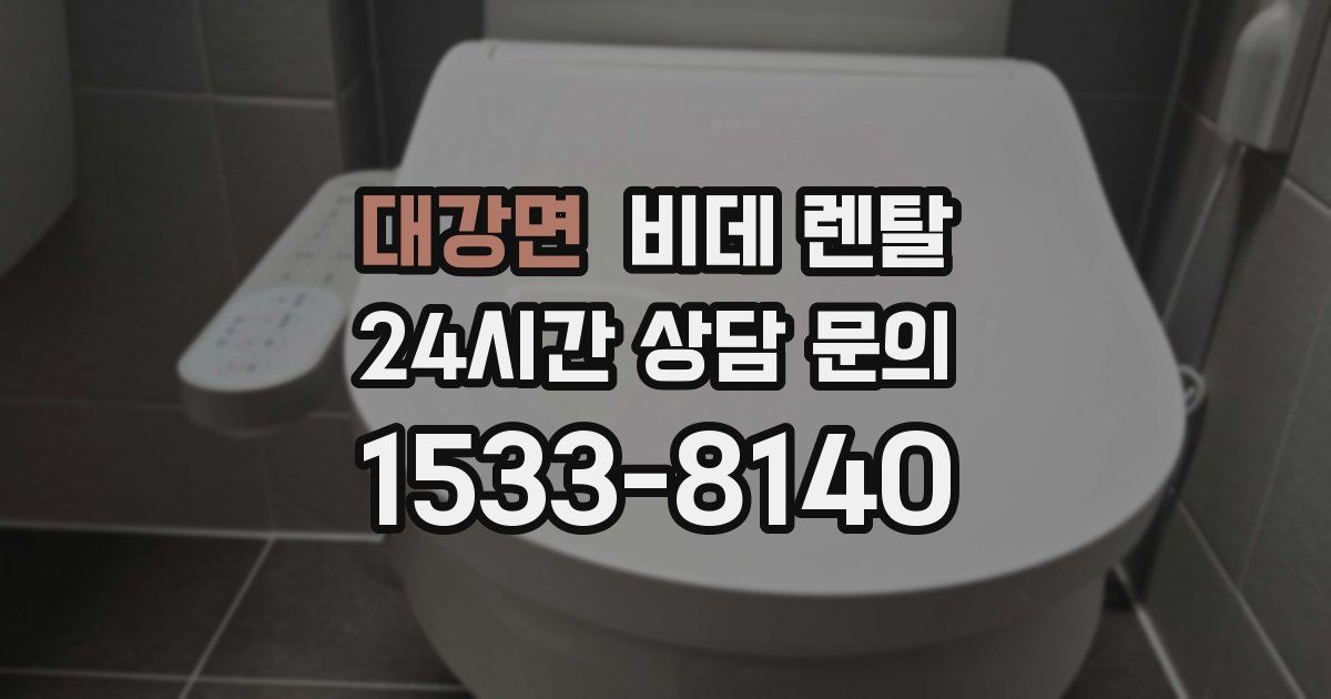 대강면 비데 렌탈