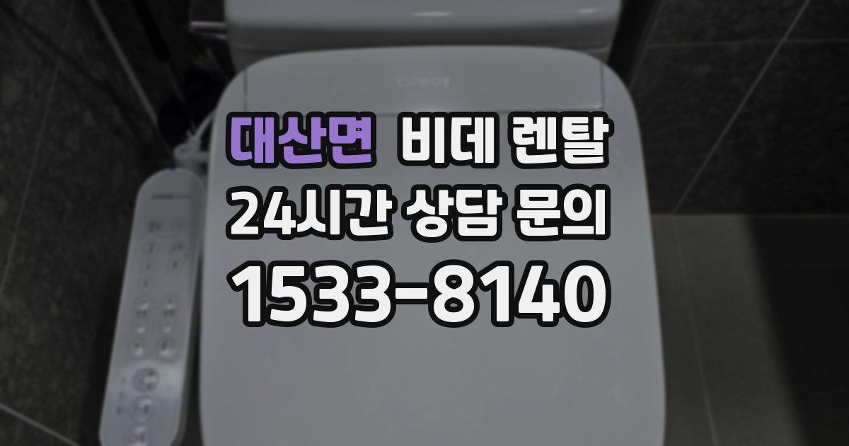 대산면 비데 렌탈