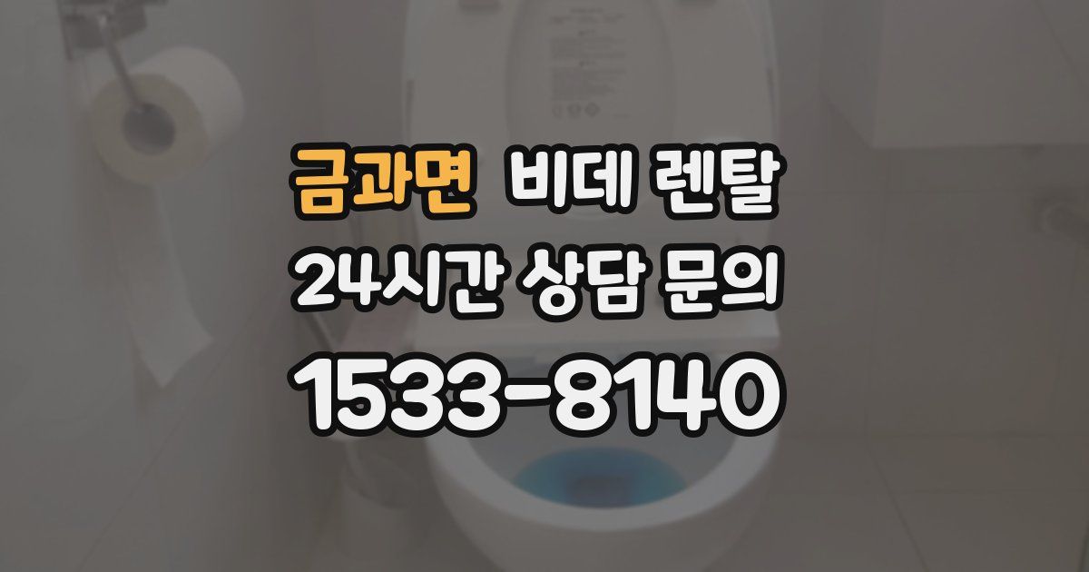 금과면 비데 렌탈