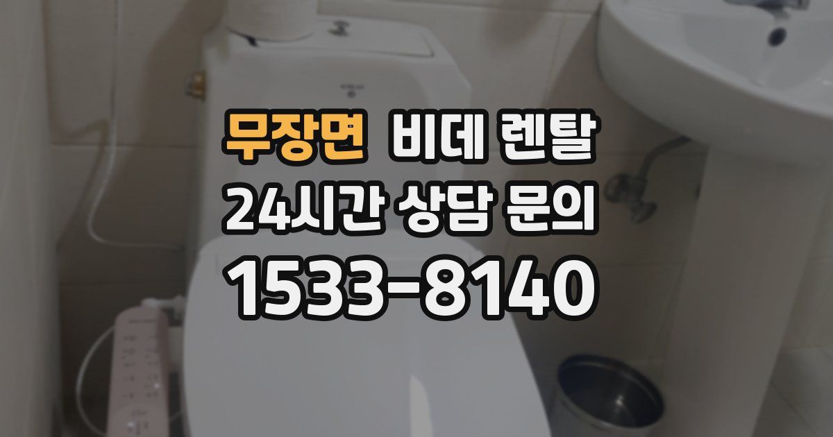무장면 비데 렌탈
