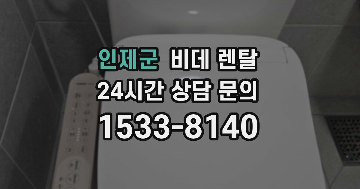 인제군 비데 렌탈