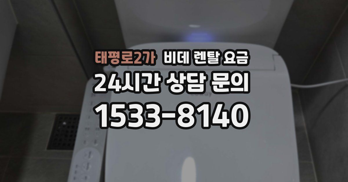 태평로2가 비데 렌탈 요금